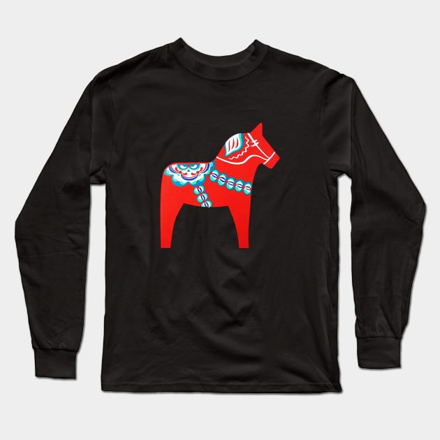 Tie Dye Dala Horse Long Sleeve T-Shirt by reesea